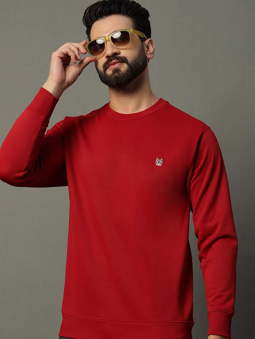 men long sleeve plain sweatshirt