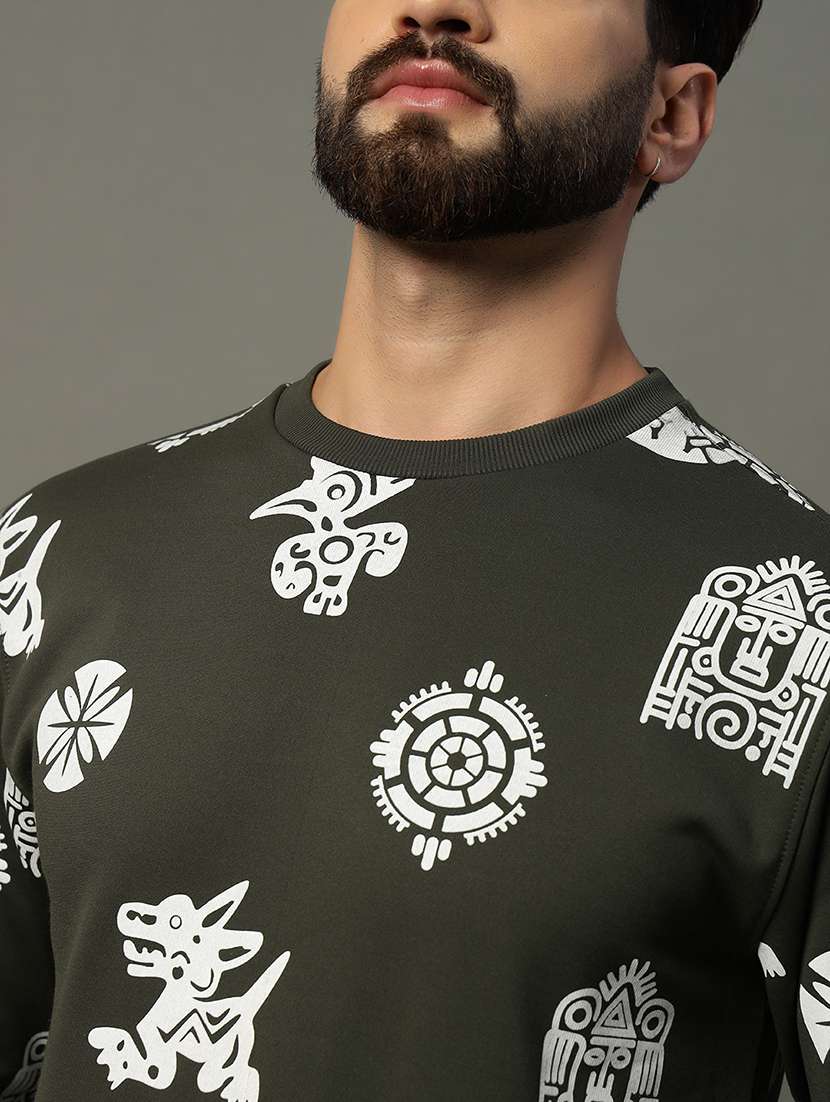 men long sleeves printed sweatshirt - 21662916 -  Standard Image - 4