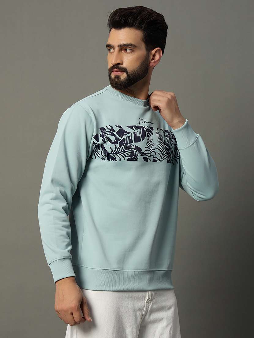 men long sleeve chest printed sweatshirt - 21662917 -  Standard Image - 1