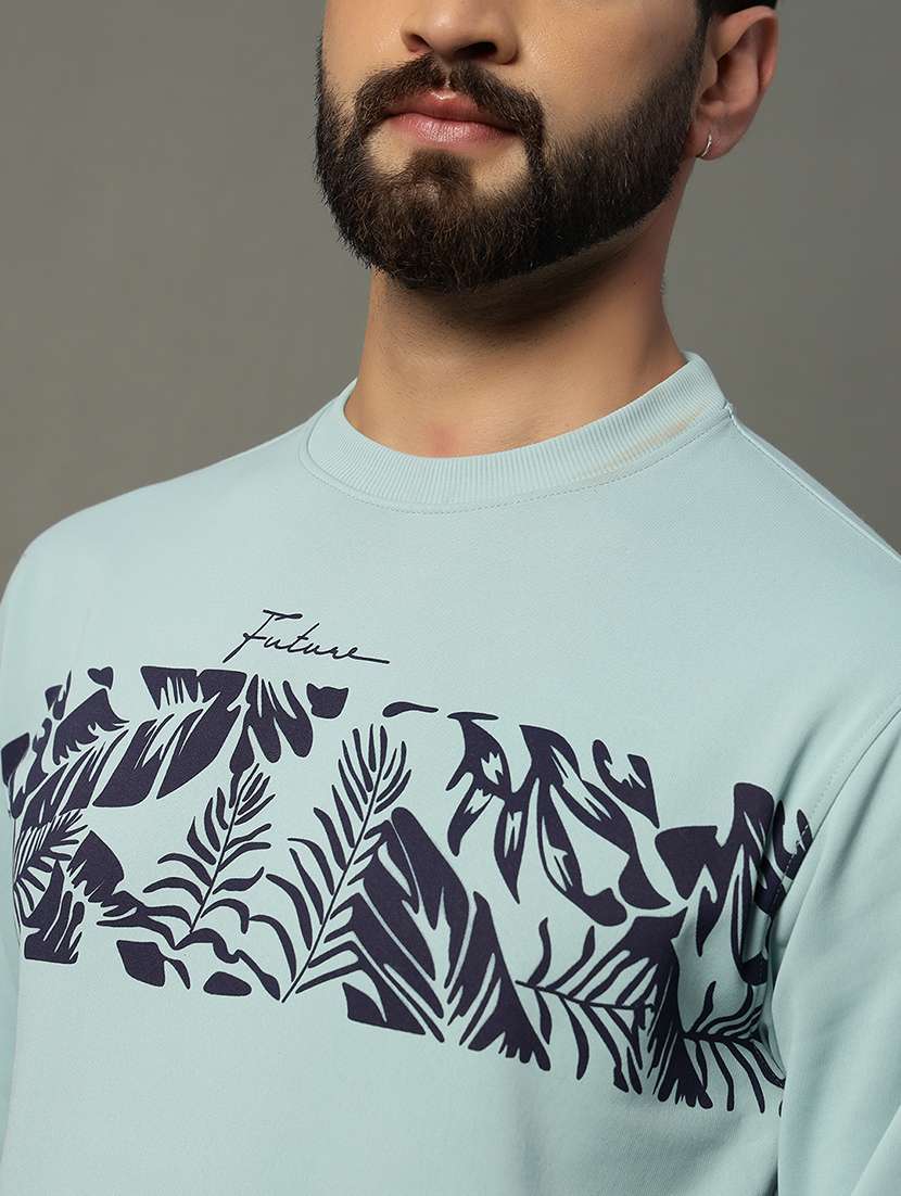men long sleeve chest printed sweatshirt - 21662917 -  Standard Image - 4