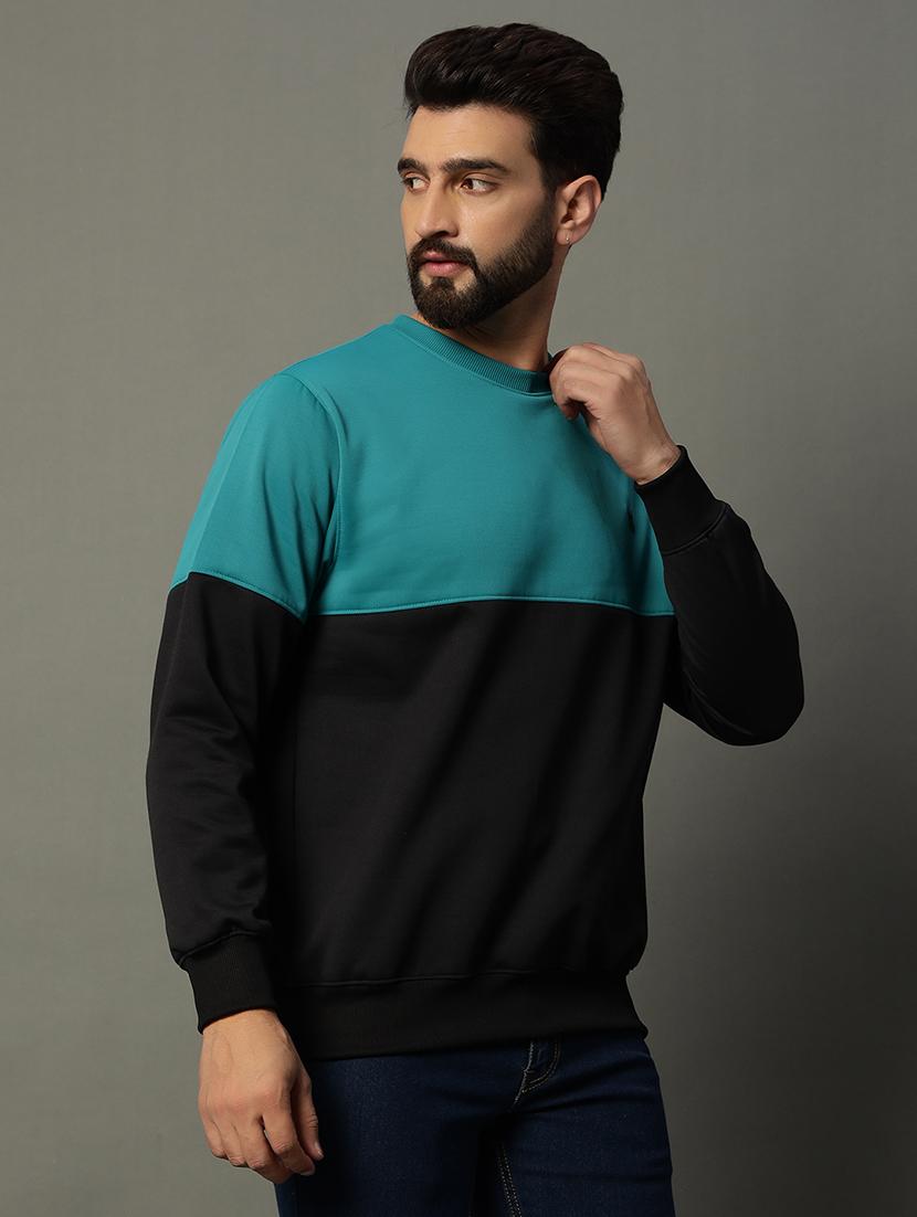 men long sleeve color block sweatshirt - 21662918 - Standard Image - 1