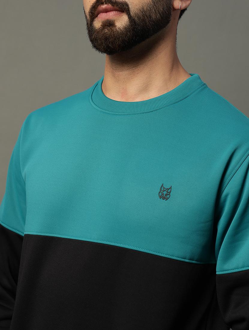 men long sleeve color block sweatshirt - 21662918 - Standard Image - 4