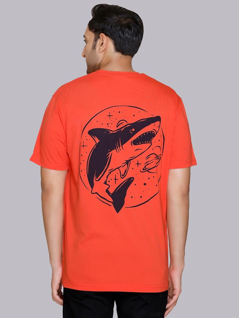 men loose fit back print short sleeve t-shirt - 21662934 - Zoom Image - 0