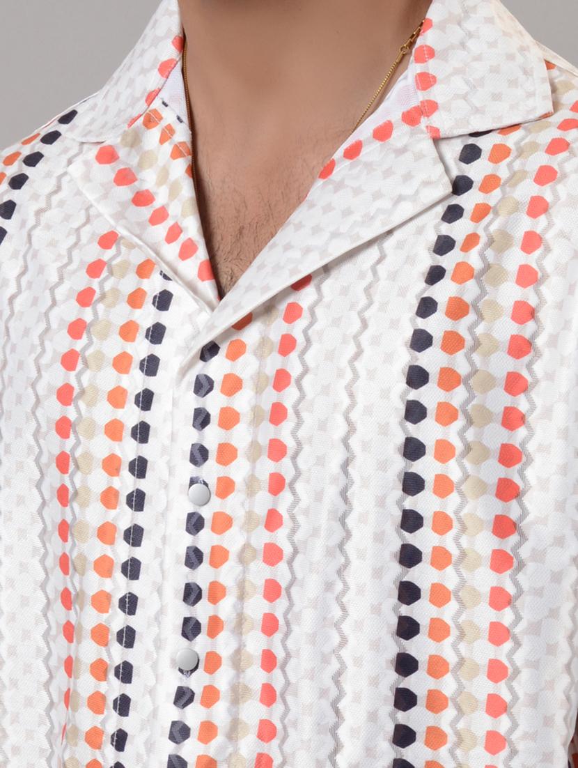 men printed short sleeve casual shirt - 21662976 - Standard Image - 4