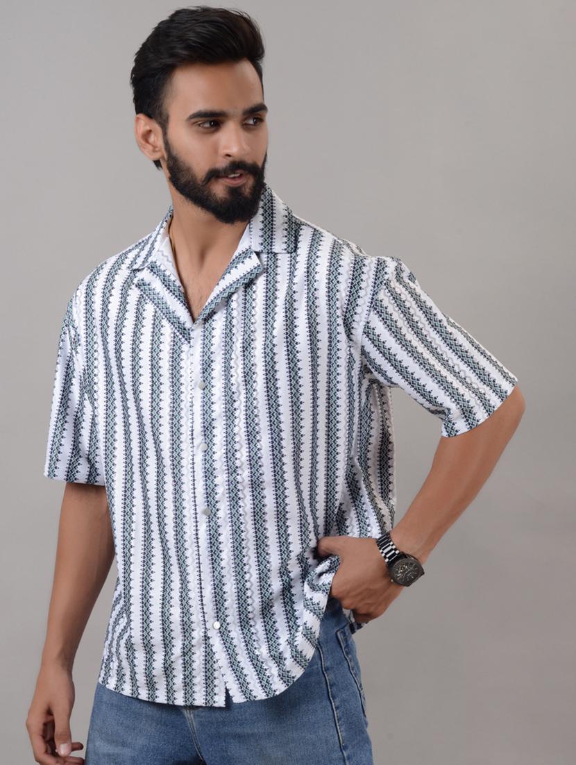men printed short sleeve casual shirt - 21662978 -  Standard Image - 1