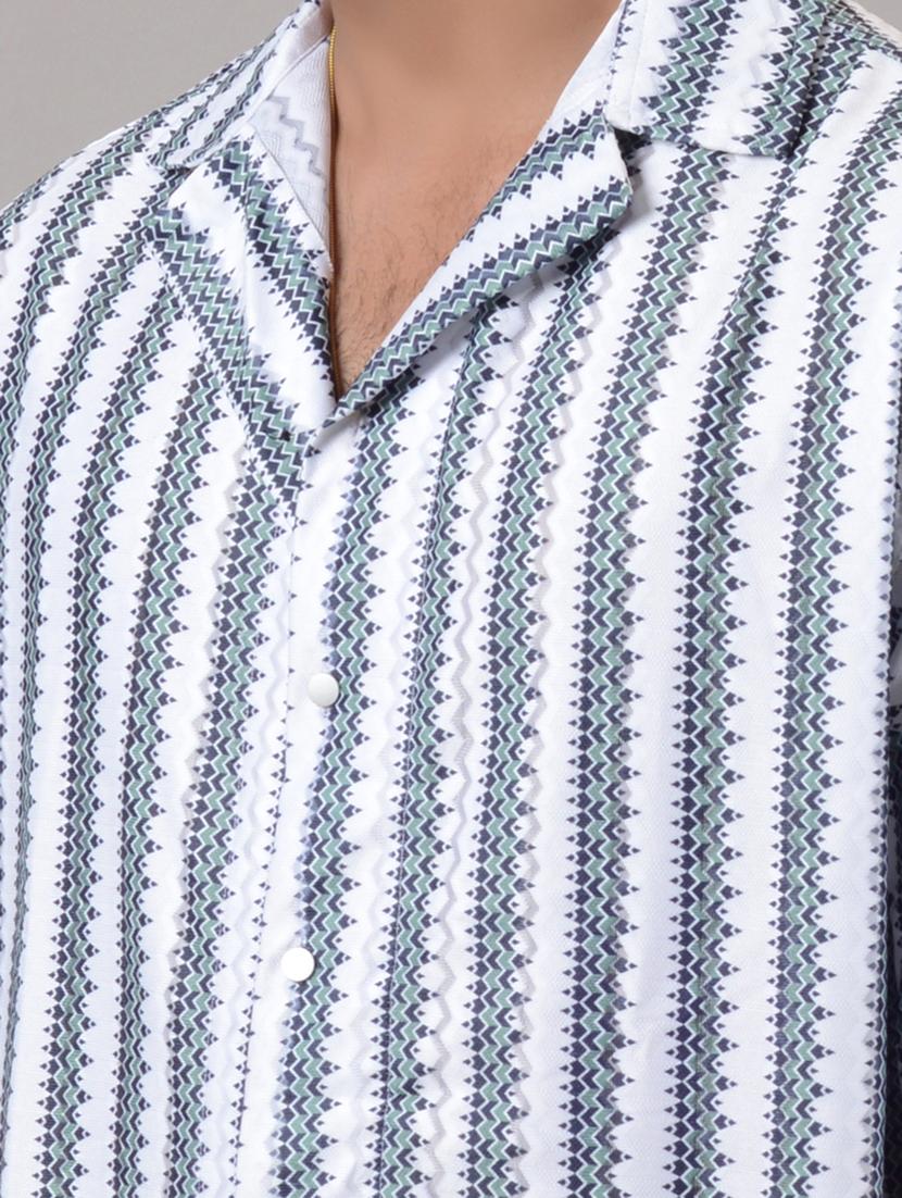 men printed short sleeve casual shirt - 21662978 - Standard Image - 4