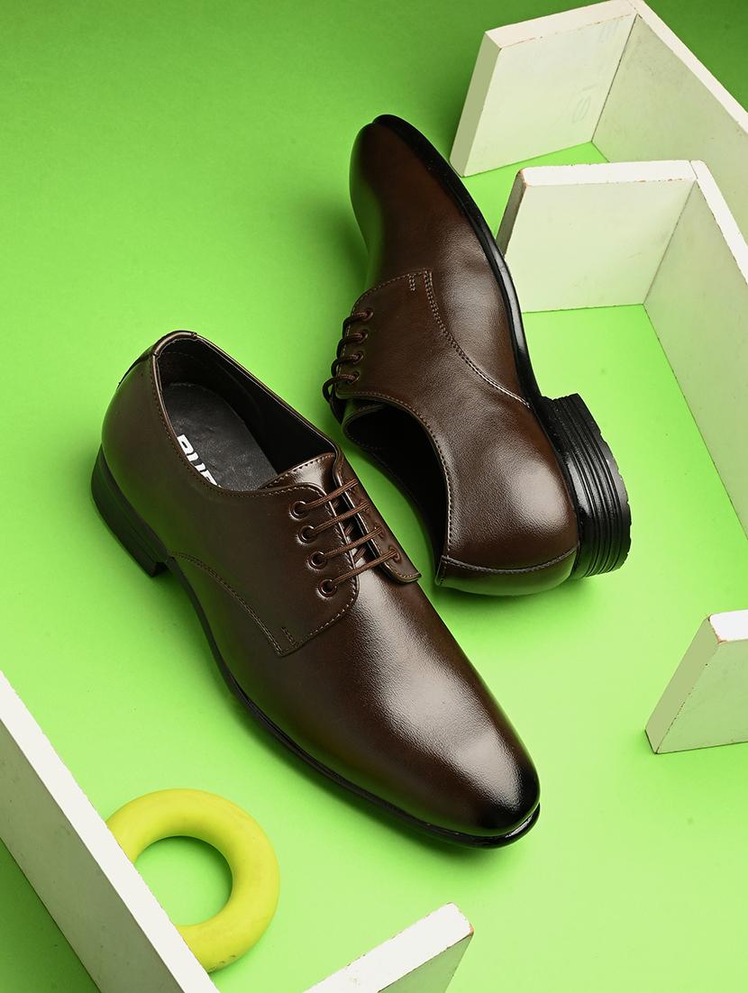 men brown lace-up derby - 21662994 - Zoom Image - 0