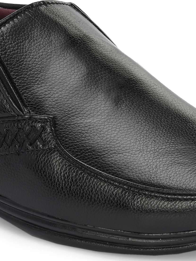 men black slip on formal shoes - 21662997 -  Standard Image - 4