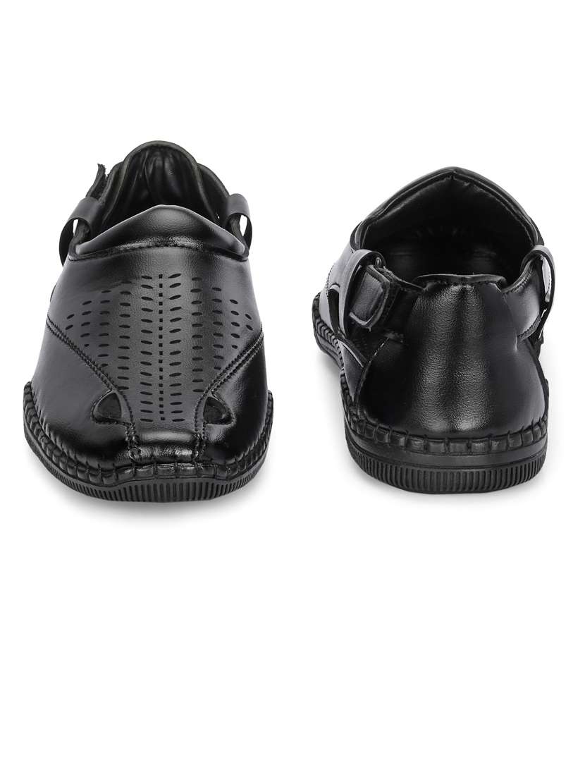 men black slip on sandal - 21663024 -  Standard Image - 4