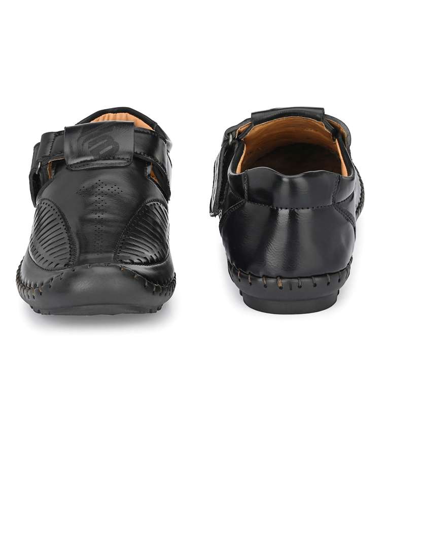 men black slip on sandal - 21663027 -  Standard Image - 4
