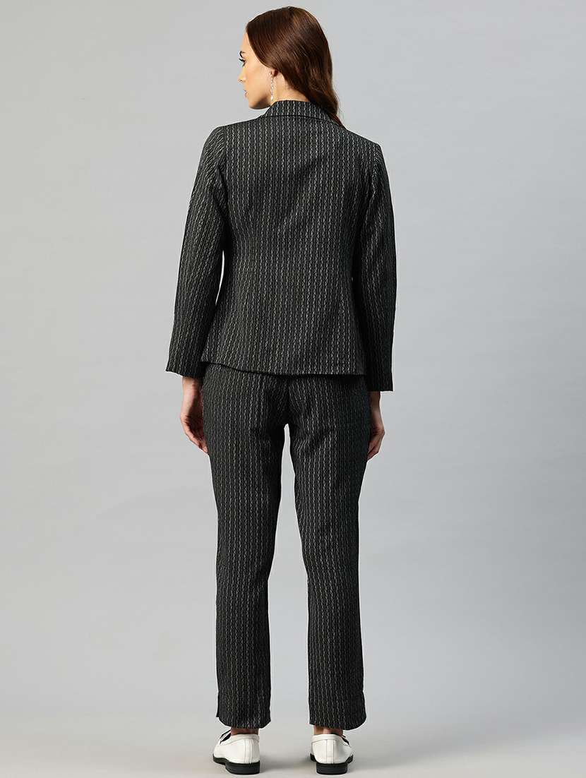 women black geometric print blazer & trousers set - 21663356 -  Standard Image - 4