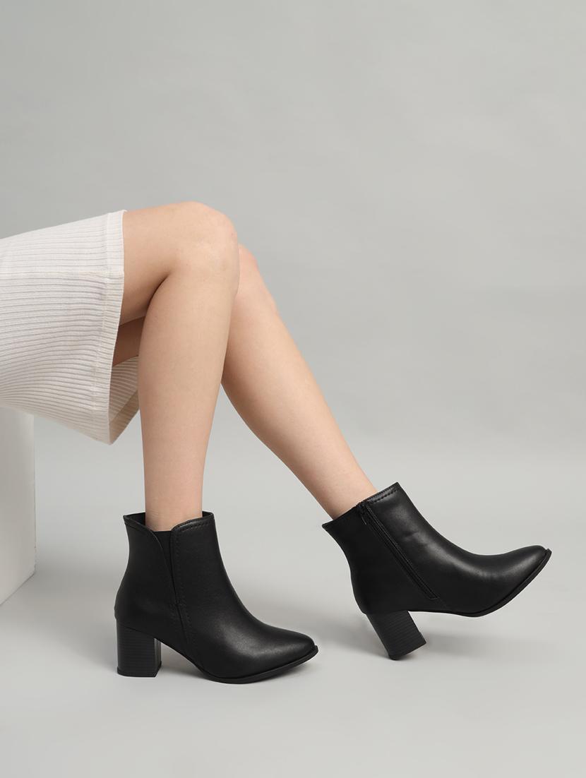 black pu high-end-fashion stylish ankle boots - 21663404 - Zoom Image - 0