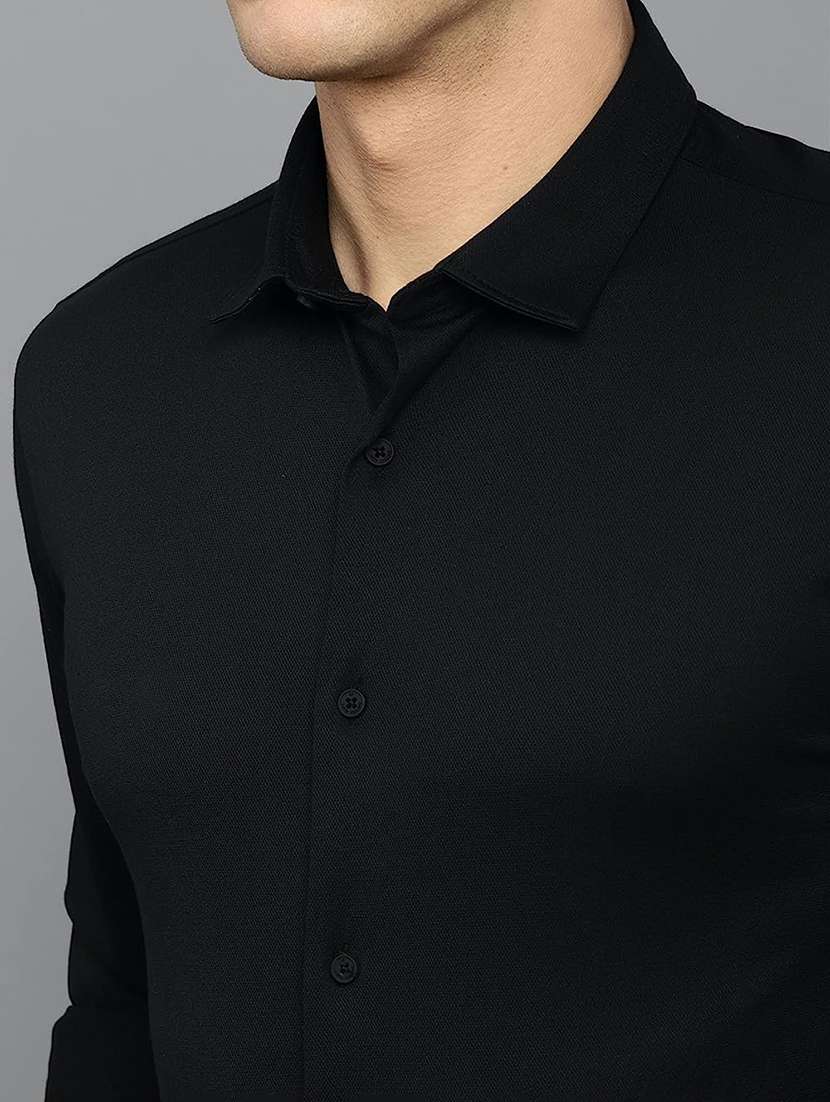 men solid long sleeve casual shirt - 21663674 -  Standard Image - 4