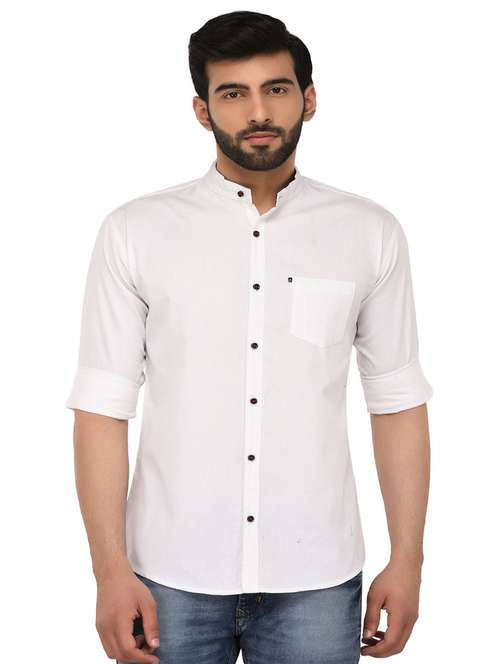 men solid long sleeve casual shirt - 21663677 -  Standard Image - 0