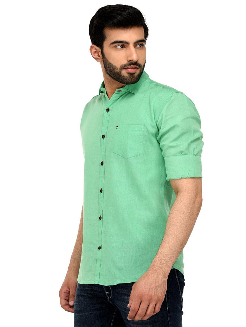 men solid long sleeve casual shirt - 21663686 -  Standard Image - 1
