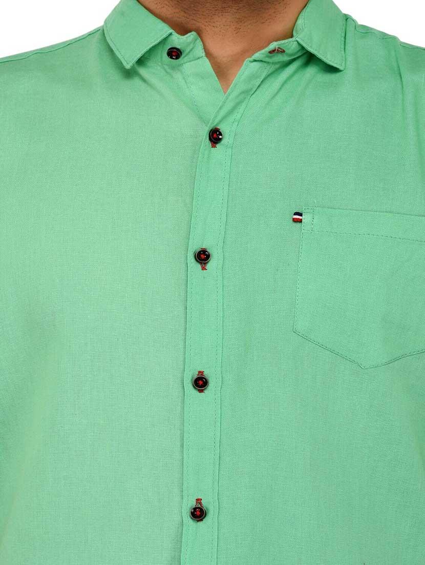men solid long sleeve casual shirt - 21663686 - Standard Image - 4