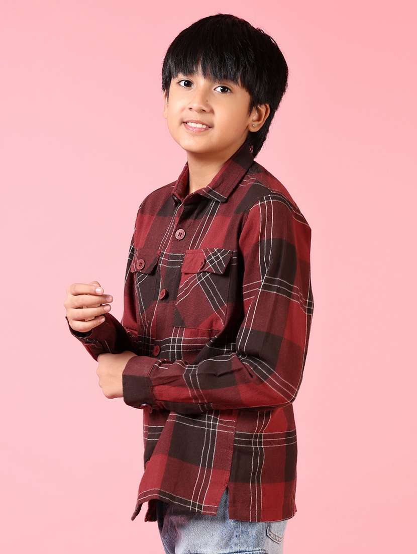 boys long sleeves checkered shirt - 21663713 -  Standard Image - 1