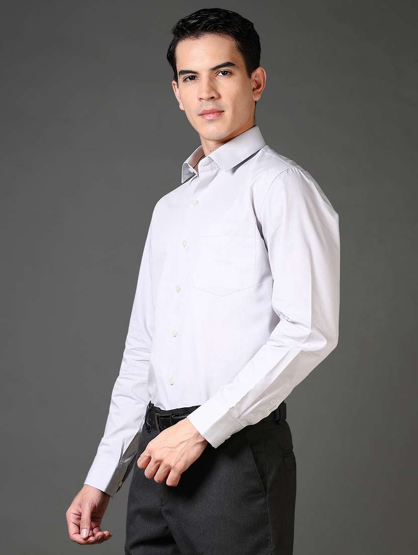 men solid long sleeve formal shirt - 21663730 -  Standard Image - 1