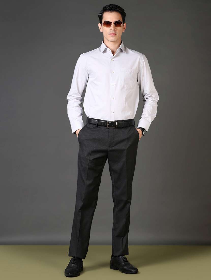 men solid long sleeve formal shirt - 21663730 -  Standard Image - 4