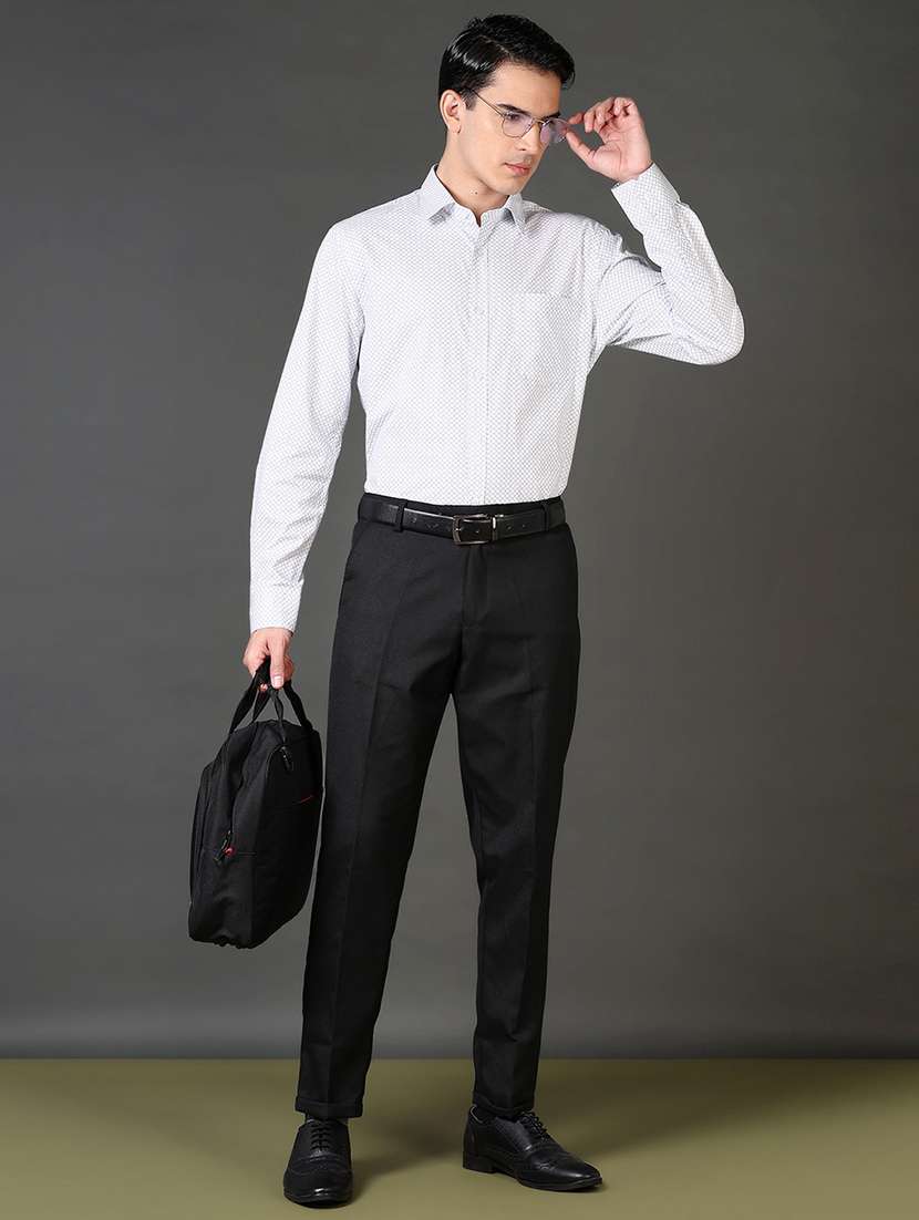 men solid long sleeve formal shirt - 21663731 -  Standard Image - 4