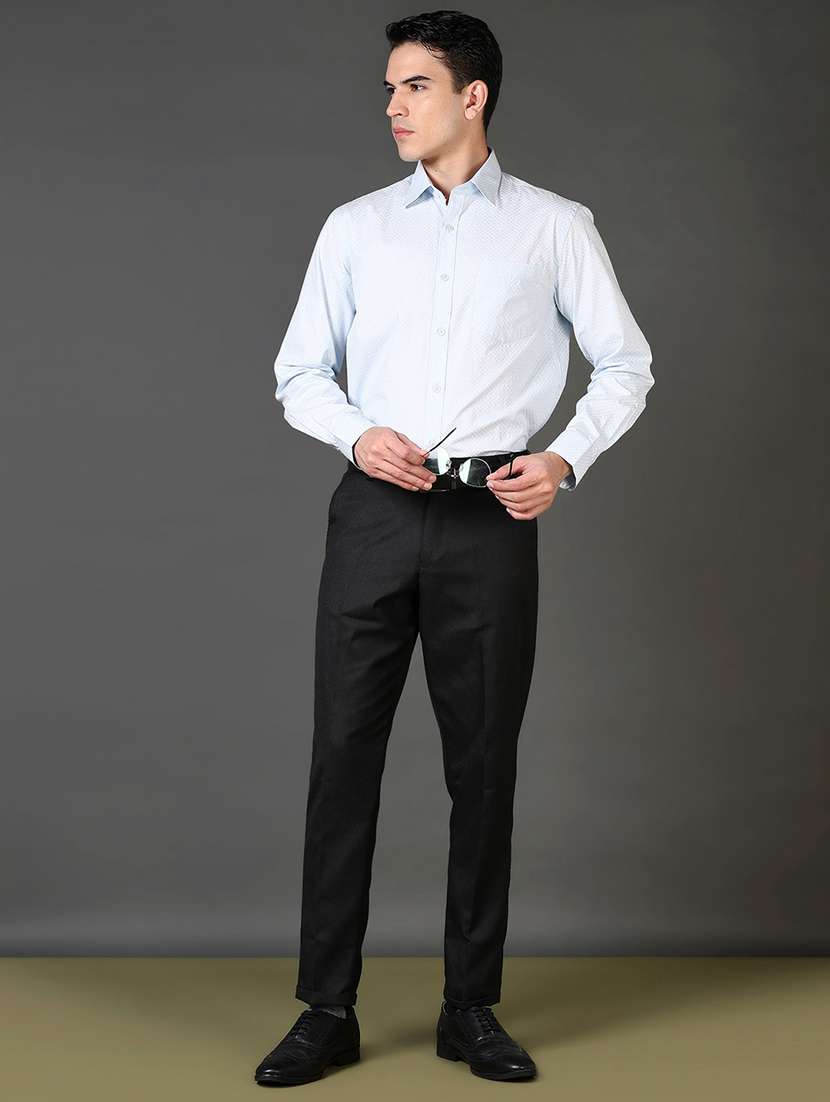 men solid long sleeve formal shirt - 21663732 -  Standard Image - 4