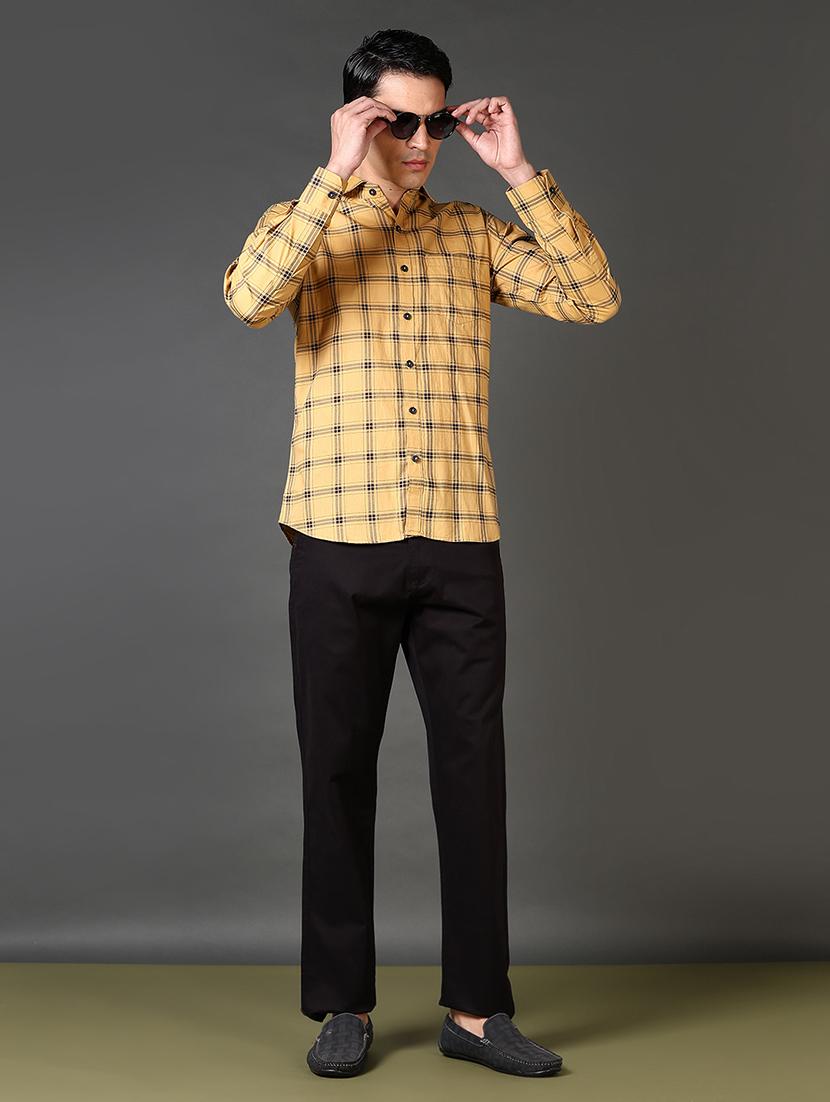 men solid mid rise flat front casual trouser - 21663778 - Standard Image - 4