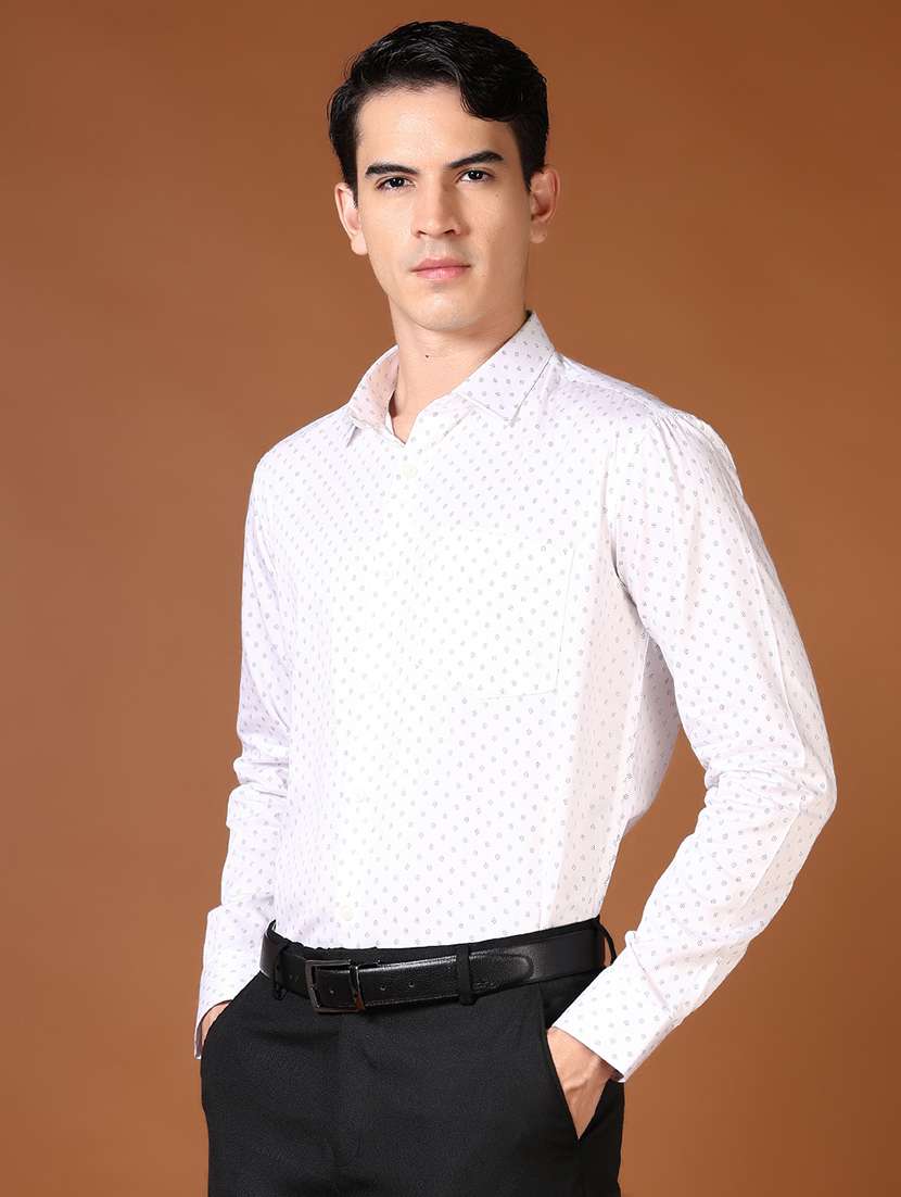men printed long sleeve formal shirt - 21663804 -  Standard Image - 1