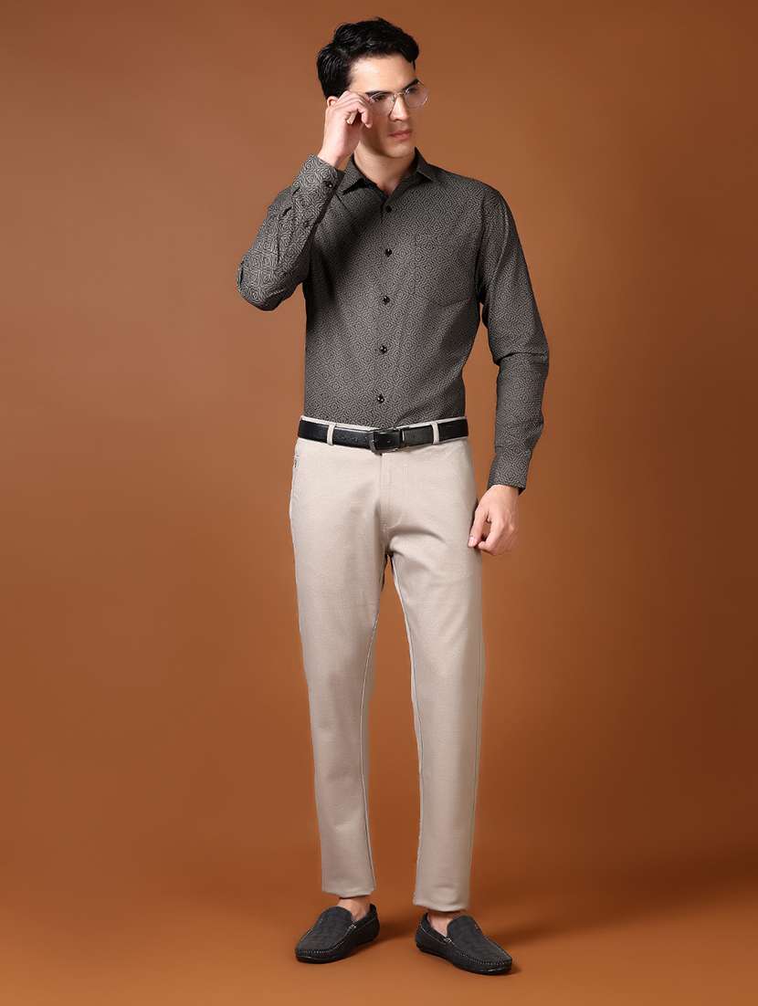 men printed long sleeve formal shirt - 21663805 - Standard Image - 4