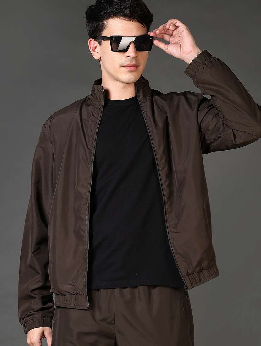 men solid long sleeve full length track suit - 21663806 -  Standard Image - 4