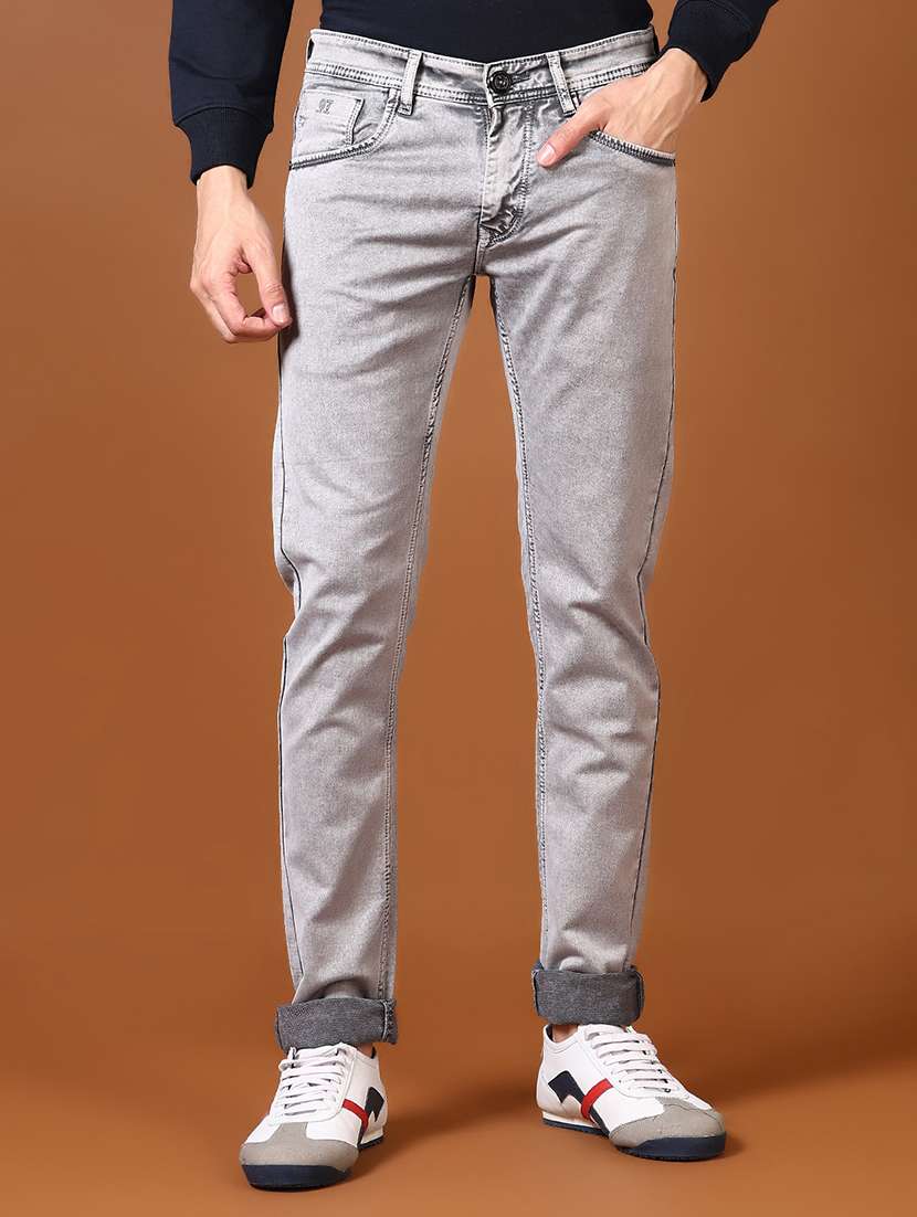 men solid mid rise full length jeans - 21663833 - Zoom Image - 0