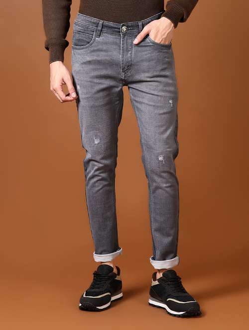 men distressed mid rise slim fit jean - 21663842 - Standard Image - 0