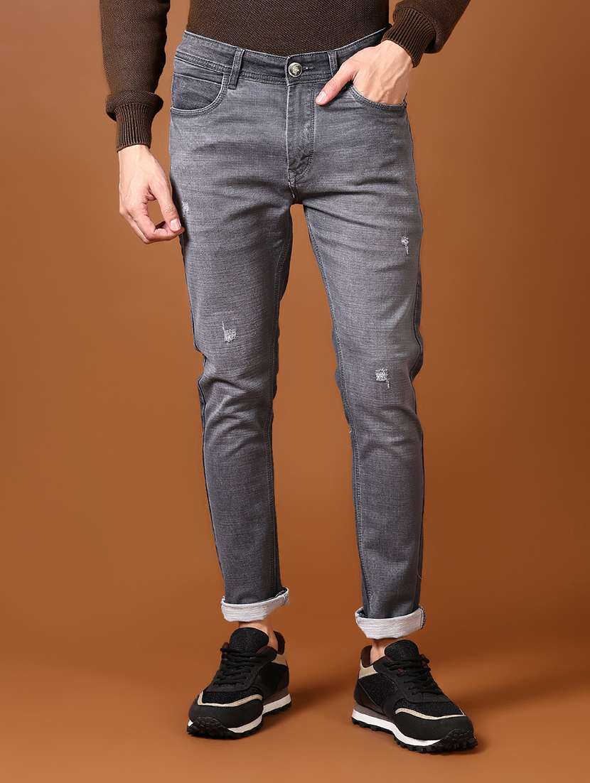 men distressed mid rise slim fit jean - 21663842 - Zoom Image - 0