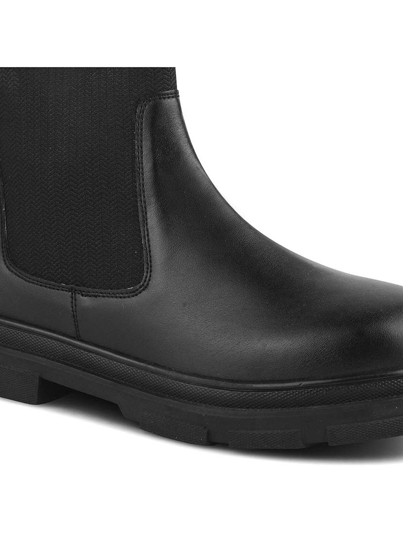 women black solid ankle boots - 21664001 - Standard Image - 9