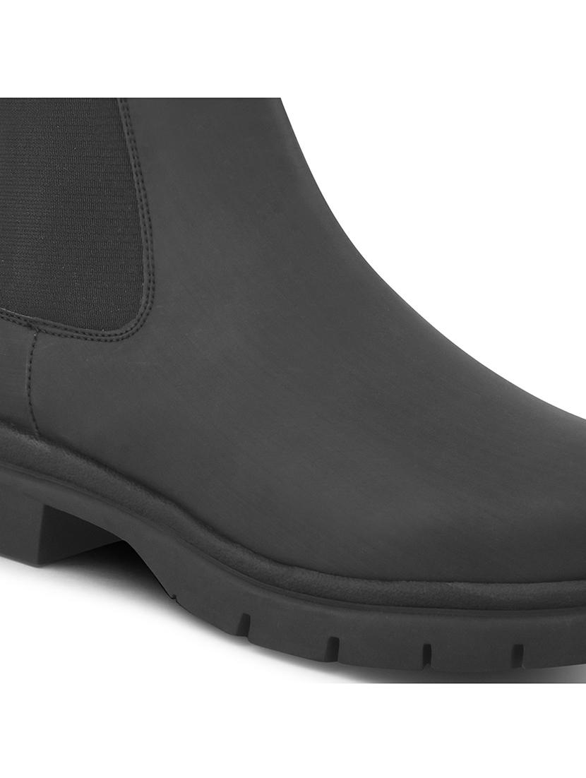 women black solid ankle boots - 21664002 - Standard Image - 9