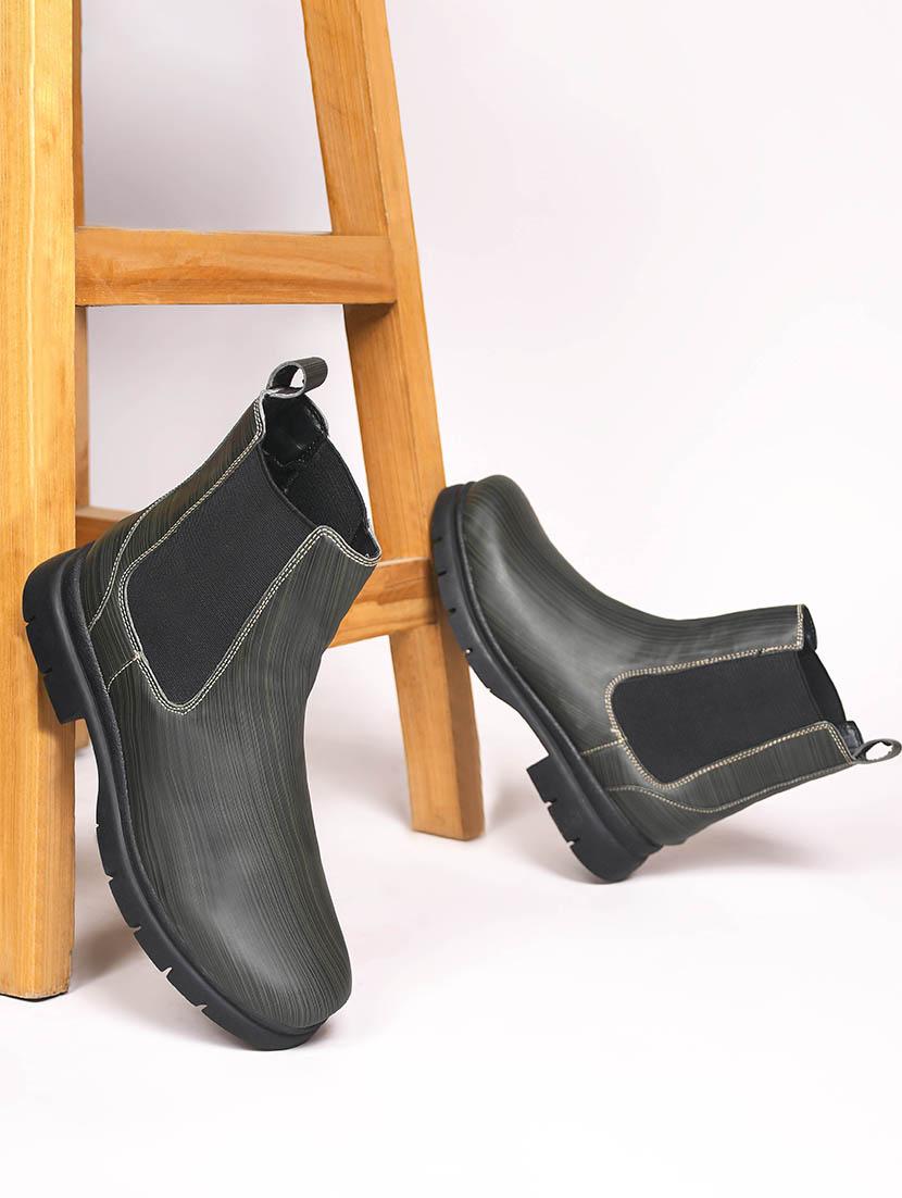 women green solid ankle boots - 21664003 - Standard Image - 4