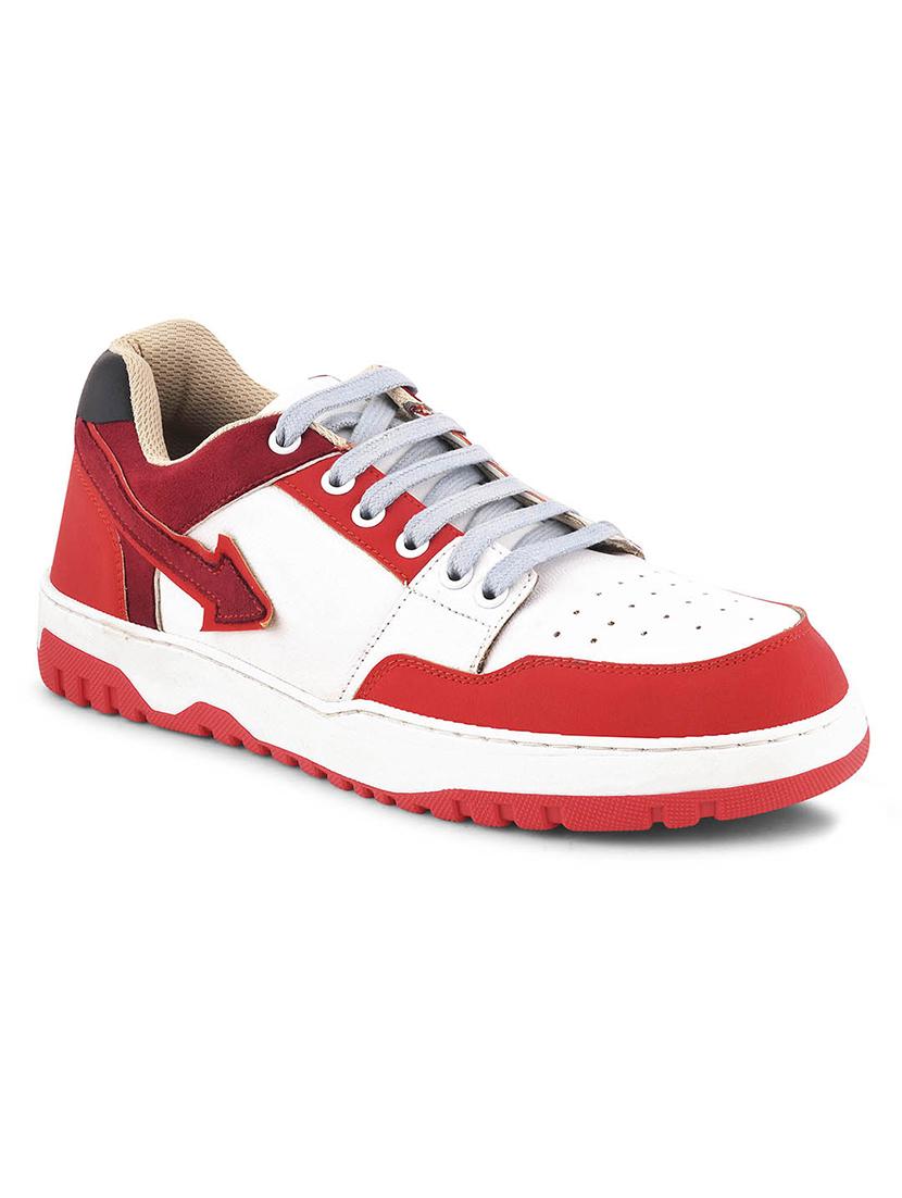 men red lace up sneakers - 21664019 - Zoom Image - 0