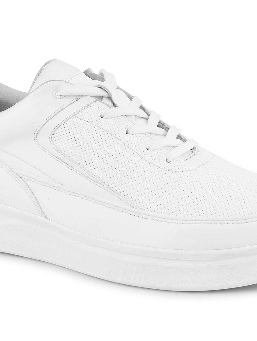 men white lace up sneakers - 21664020 -  Standard Image - 4