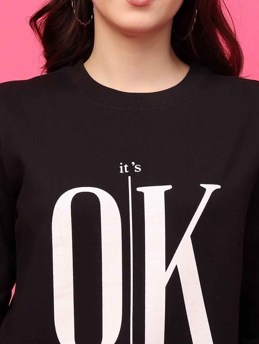 women front print long sleeve sweatshirt - 21664115 - Standard Image - 4
