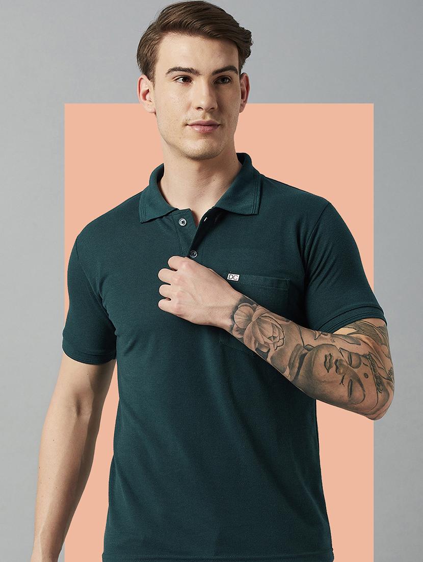 men short sleeves plain polo t-shirt - 21664128 - Standard Image - 1