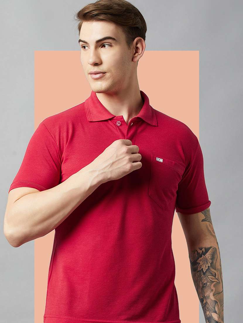 men short sleeves plain polo t-shirt - 21664136 -  Standard Image - 1