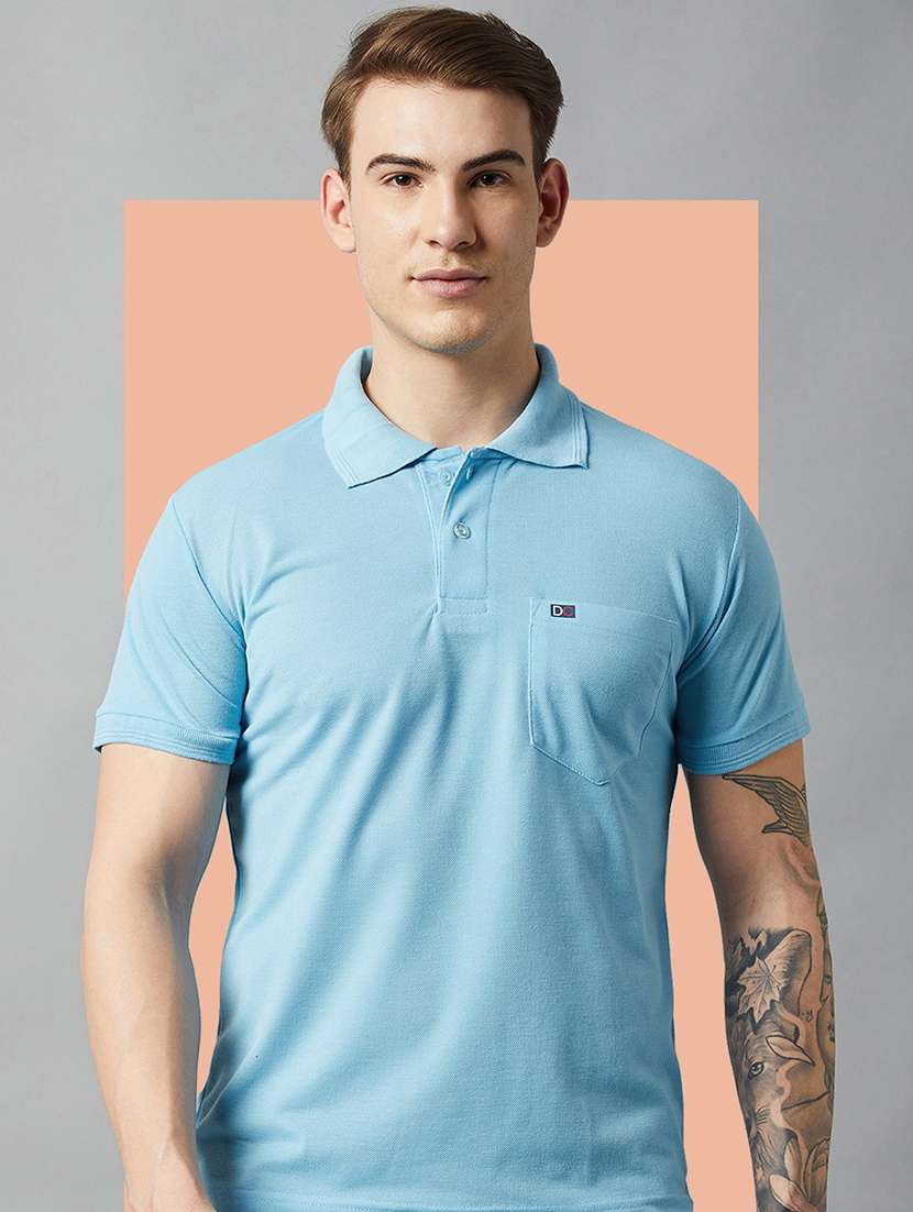 men short sleeves plain polo t-shirt - 21664139 -  Standard Image - 1