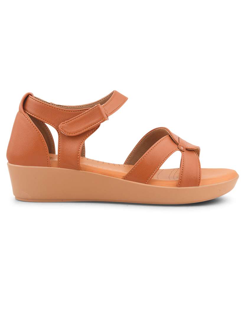 women solid ankle strap wedge - 21664351 -  Standard Image - 1