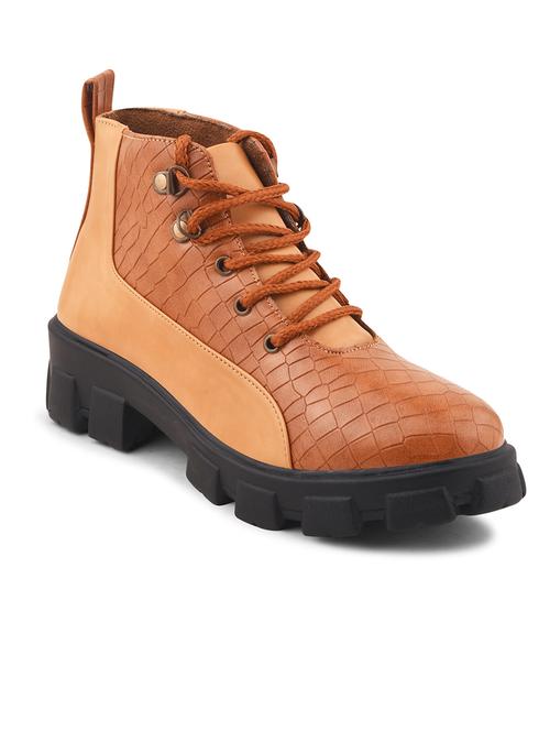women tan lace up ankle boot - 21664355 -  Standard Image - 0