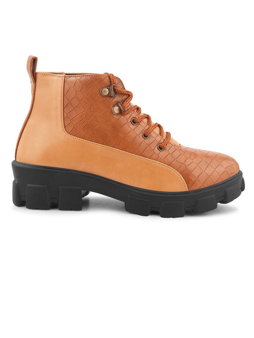 women tan lace up ankle boot - 21664355 - Standard Image - 1