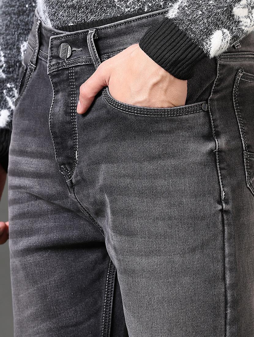 men solid mid rise full length straight fit jeans - 21664512 - Standard Image - 4
