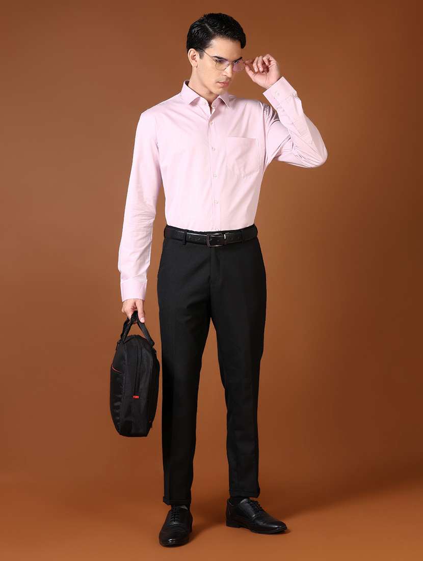men solid long sleeve formal shirt - 21664518 - Standard Image - 4