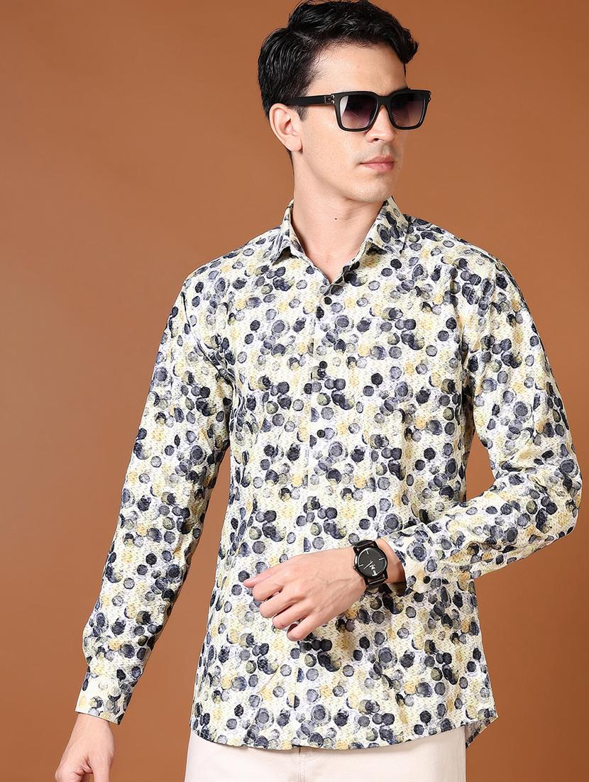 men long sleeves printed casual shirt - 21664524 - Standard Image - 1