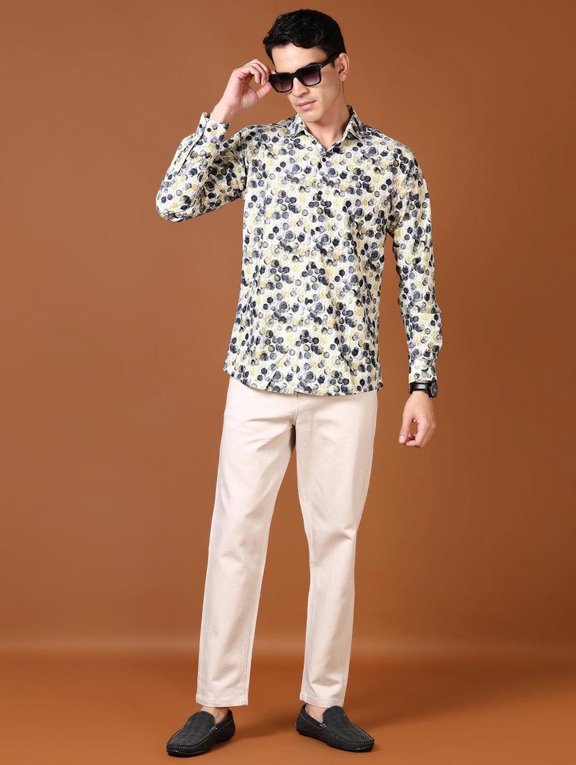 men long sleeves printed casual shirt - 21664524 - Standard Image - 4