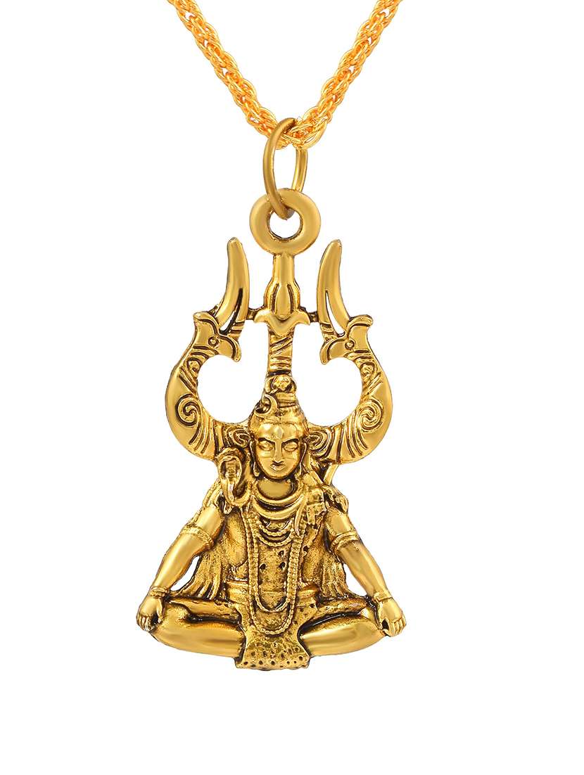 men sacred idol pendant with chain - 21664899 -  Standard Image - 1