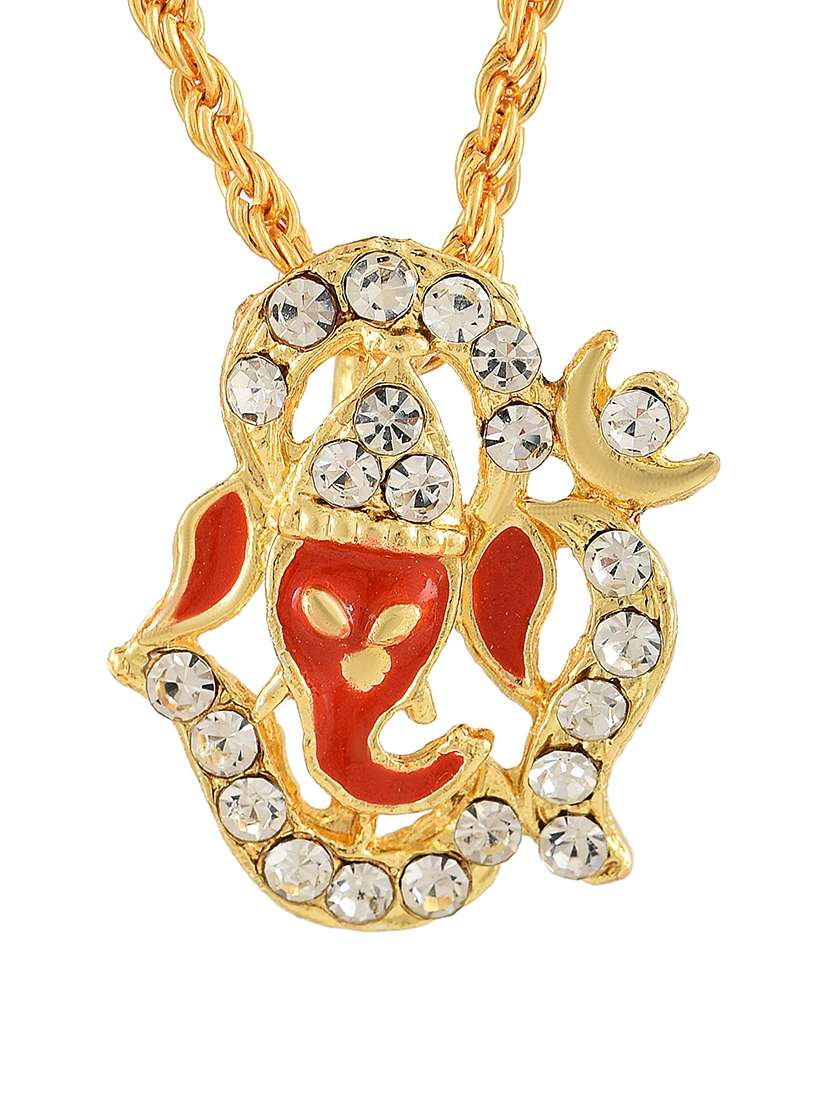 men sacred idol pendant with chain - 21664902 -  Standard Image - 1